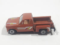 Vintage 1980s Yatming No. 1700 Chevrolet LUV Stepside Pickup Truck Copper Brown Die Cast Toy Car Vehicle Made in Thailand