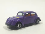 Vintage Yatming No. 1009 Volkswagen Beetle "Smile!" #9 Purple Die Cast Toy Car Vehicle