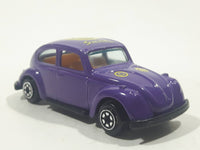 Vintage Yatming No. 1009 Volkswagen Beetle "Smile!" #9 Purple Die Cast Toy Car Vehicle