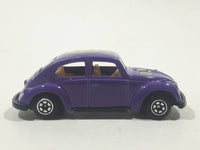 Vintage Yatming No. 1009 Volkswagen Beetle "Smile!" #9 Purple Die Cast Toy Car Vehicle