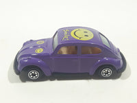 Vintage Yatming No. 1009 Volkswagen Beetle "Smile!" #9 Purple Die Cast Toy Car Vehicle