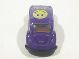 Vintage Yatming No. 1009 Volkswagen Beetle "Smile!" #9 Purple Die Cast Toy Car Vehicle