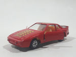 Vintage 1980s Yatming No. 1089 Porsche 944 Turbo 44 Red Die Cast Toy Car Vehicle with Opening Doors