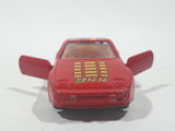 Vintage 1980s Yatming No. 1089 Porsche 944 Turbo 44 Red Die Cast Toy Car Vehicle with Opening Doors