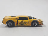 Vintage 1985 Hot Wheels Crack-Ups Exotic (side crash) Side Banger Yellow Die Cast Toy Muscle Car Vehicle Hong Kong