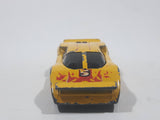 Vintage 1985 Hot Wheels Crack-Ups Exotic (side crash) Side Banger Yellow Die Cast Toy Muscle Car Vehicle Hong Kong