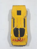 Vintage 1985 Hot Wheels Crack-Ups Exotic (side crash) Side Banger Yellow Die Cast Toy Muscle Car Vehicle Hong Kong