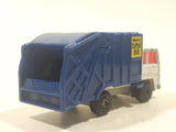 Vintage 1979 Lesney Matchbox Superfast No. 36 Colectomatic Refuse Truck White and Blue Garbage Pickup Die Cast Toy Car Vehicle with Sliding Compactor