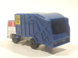 Vintage 1979 Lesney Matchbox Superfast No. 36 Colectomatic Refuse Truck White and Blue Garbage Pickup Die Cast Toy Car Vehicle with Sliding Compactor