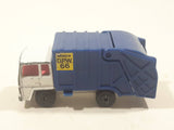 Vintage 1979 Lesney Matchbox Superfast No. 36 Colectomatic Refuse Truck White and Blue Garbage Pickup Die Cast Toy Car Vehicle with Sliding Compactor