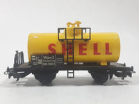 Kleinbahn HO Scale SHELL Tanker Tank Wagon Car Yellow and Black Plastic and Metal Train Car Vehicle Made in Austria