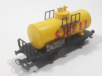 Kleinbahn HO Scale SHELL Tanker Tank Wagon Car Yellow and Black Plastic and Metal Train Car Vehicle Made in Austria