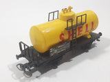 Kleinbahn HO Scale SHELL Tanker Tank Wagon Car Yellow and Black Plastic and Metal Train Car Vehicle Made in Austria