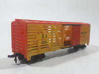 Tyco HO Scale KC 40394 Durango Box Car Yellow and Orange Plastic Train Car Vehicle Made in Hong Kong