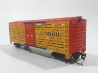 Tyco HO Scale KC 40394 Durango Box Car Yellow and Orange Plastic Train Car Vehicle Made in Hong Kong