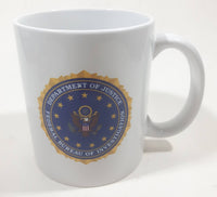 Department of Justice Federal Bureau of Investigations White Ceramic Coffee Mug Cup