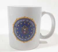 Department of Justice Federal Bureau of Investigations White Ceramic Coffee Mug Cup