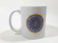 Department of Justice Federal Bureau of Investigations White Ceramic Coffee Mug Cup