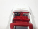 Vintage 1987 Geobra Playmobil 3758 GSL White Plastic Toy Sports Car Vehicle with Flip Up Head Lights and Opening Trunk Engine Bay