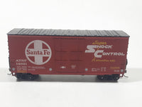 Athearn Santa Fe ATSF 14021 Box Car Super Shock Control A smoother ride Red Brown Plastic Model Train Car Vehicle In Box