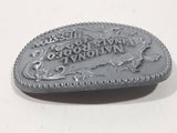 Vintage 1990 NFR National Finals Rodeo Hesston Fiatagri Metal Belt Buckle Commemorative Series Limited Collector's Buckle