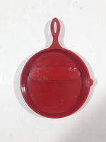 Vintage Granger's Grocery & Meat Domremy Saskatchewan Red Frying Pan Shaped 4" x 5 1/2" Plastic Advertising Thermometer