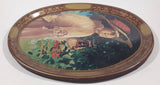 Vintage 1976 Reproduction of 1916 Coca Cola World War 1 Girl Advertisement 10 1/2" x 12 3/4" Oval Shaped Tin Metal Beverage Serving Tray