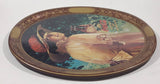 Vintage 1976 Reproduction of 1916 Coca Cola World War 1 Girl Advertisement 10 1/2" x 12 3/4" Oval Shaped Tin Metal Beverage Serving Tray