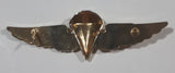 Vintage Vietnam War US Air Force Paratrooper Wings Gold Tone Metal Pin Insignia Missing One Post
