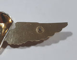 Vintage Vietnam War US Air Force Paratrooper Wings Gold Tone Metal Pin Insignia Missing One Post