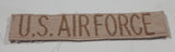 Vintage U.S. Air Force 1" x 5 1/4" Beige Tan Fabric Patch Badge Insignia