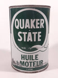 Vintage Quaker State HDX S.A.E. 30 Motor Oil 1 Litre Metal Can