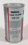 Vintage World Famous Bardahl Top Oil Valve Lubricant Lead Free 6 Fl Oz. 170mL 3 7/8" Tall Metal Oil Can FULL