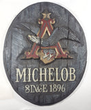 Vintage Anheuser Busch Michelob Since 1896 Oval Shaped 23" x 28" 3D Plastic Pub Wall Sign