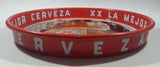 Vintage Dos Equis XX La Mejor Cerveza 13 3/4" Diameter Round Metal Beverage Serving Tray