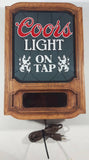 Vintage 1981 Adolph Coors Light On Tap Beer Light Up Electric 11" x 16" Digital Clock Wall Sign