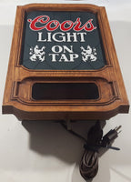 Vintage 1981 Adolph Coors Light On Tap Beer Light Up Electric 11" x 16" Digital Clock Wall Sign