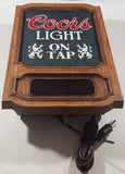 Vintage 1981 Adolph Coors Light On Tap Beer Light Up Electric 11" x 16" Digital Clock Wall Sign