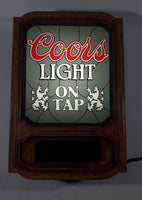 Vintage 1981 Adolph Coors Light On Tap Beer Light Up Electric 11" x 16" Digital Clock Wall Sign