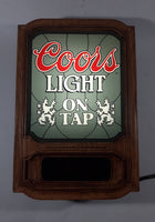 Vintage 1981 Adolph Coors Light On Tap Beer Light Up Electric 11" x 16" Digital Clock Wall Sign