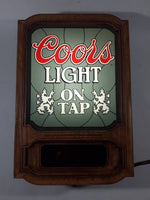 Vintage 1981 Adolph Coors Light On Tap Beer Light Up Electric 11" x 16" Digital Clock Wall Sign