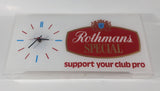 Vintage Rothman's Special Cigarettes "Support Your Club Pro" 9" x 18" Golf Club Acrylic Advertising Clock Sign