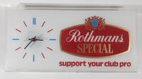 Vintage Rothman's Special Cigarettes "Support Your Club Pro" 9" x 18" Golf Club Acrylic Advertising Clock Sign