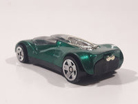 1999 Hot Wheels Double Cross Metalflake Dark Green Die Cast Toy Car Vehicle McDonald's Happy Meal 9/16