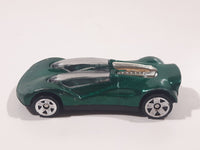 1999 Hot Wheels Double Cross Metalflake Dark Green Die Cast Toy Car Vehicle McDonald's Happy Meal 9/16