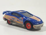 1999 Hot Wheels Future NASCAR Blue Die Cast Toy Car Vehicle McDonald's Happy Meal