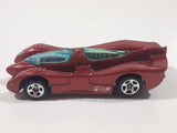 1995 Hot Wheels Power Pistons Dark Red Die Cast Toy Race Car Vehicle