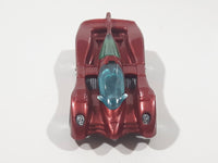 1995 Hot Wheels Power Pistons Dark Red Die Cast Toy Race Car Vehicle