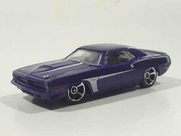 2011 Hot Wheels Street Beasts '70 Plymouth AAR Cuda Metallic Purple Die Cast Toy Muscle Car Vehicle