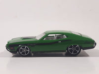 2012 Hot Wheels Muscle Mania Ford '72 Ford Gran Torino Sport Green Die Cast Toy Muscle Car Vehicle